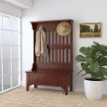 5648-49 Wallace Cherry Hall Tree with Storage Bench