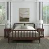 5900-5042 Spindle Queen Mahogany Bed and Nightstands