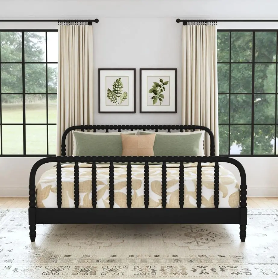 5901-600 Spindle King Black Bed-1