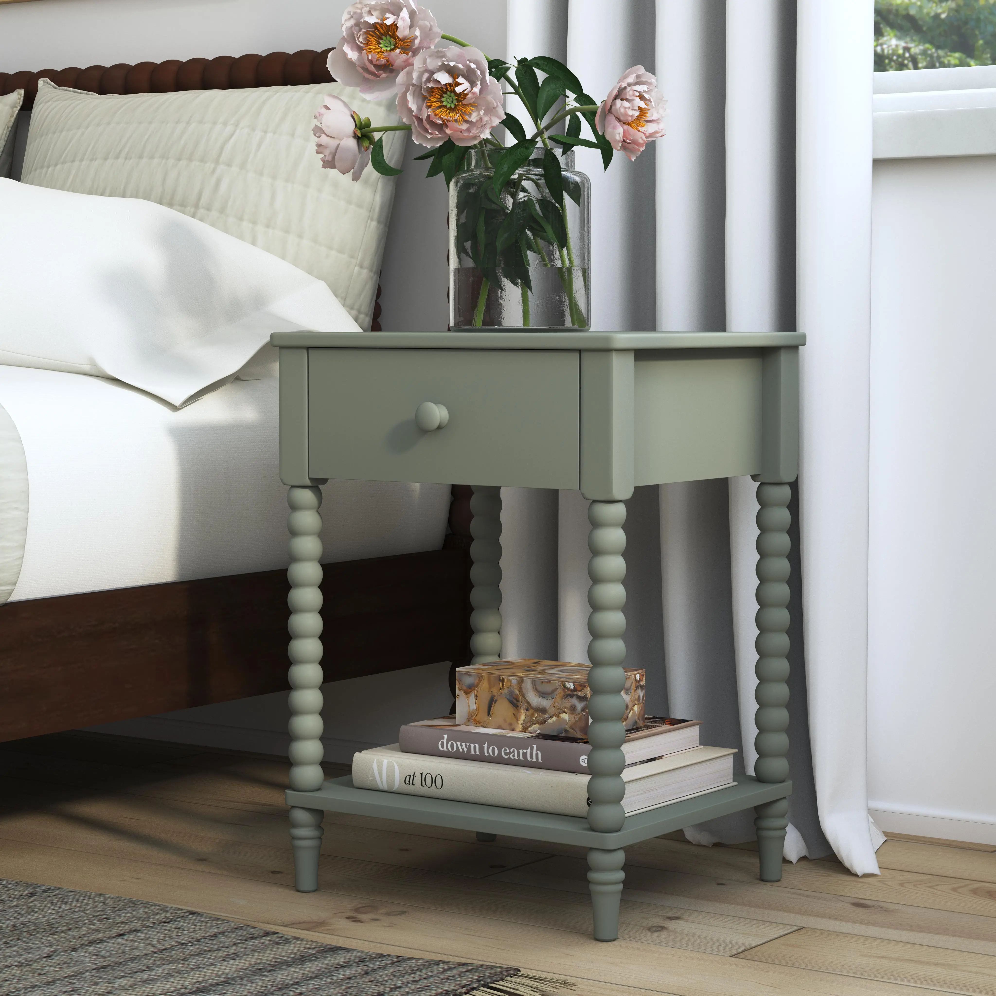 5904-42 Spindle Sage Nightstand-1