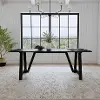 5921-31 Trestle Black Dining Table