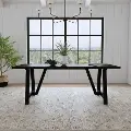 5921-31 Trestle Black Dining Table