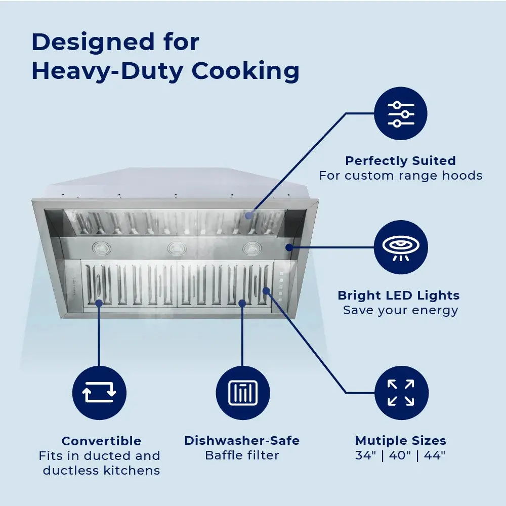 Hauslane | Pro-Style 34” Built-In Range Hood-6