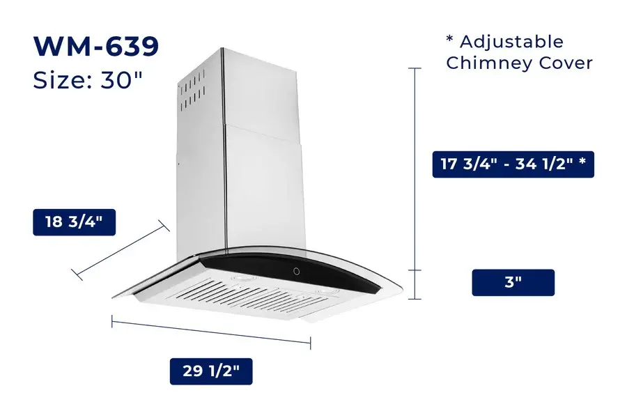 Hauslane | Chef 30 Convertible Stainless Steel Wall-Mounted Range Hood-9