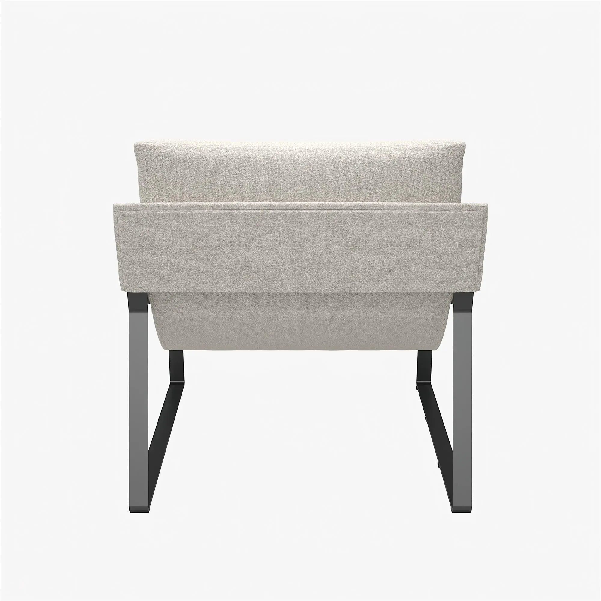 Gatsby Ivory Linen Upholstered Sling Accent Chair-5