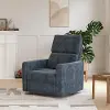 Lukas Blue Corduroy Swivel Recliner