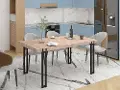 Kent Light Oak Dining Table with Metal Legs