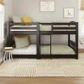 Birley Espresso Twin Over Twin Low Wood Bunk Bed