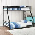 Coen Black Metal Twin over Full Bunk Bed