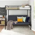 Sammie Black Full over Futon Metal Bunk Bed