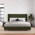 Eveline Dark Green Upholstered King Bed