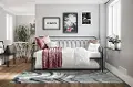Bright Pop Black Metal Twin Daybed with Trundle