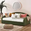 Mr. Kate Moon Olive Green Velvet Upholstered Twin Daybed