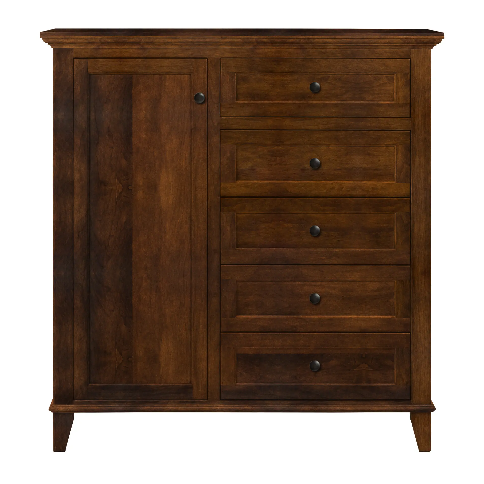 Brentwood Walnut Brown Gentlemen's Chest-1