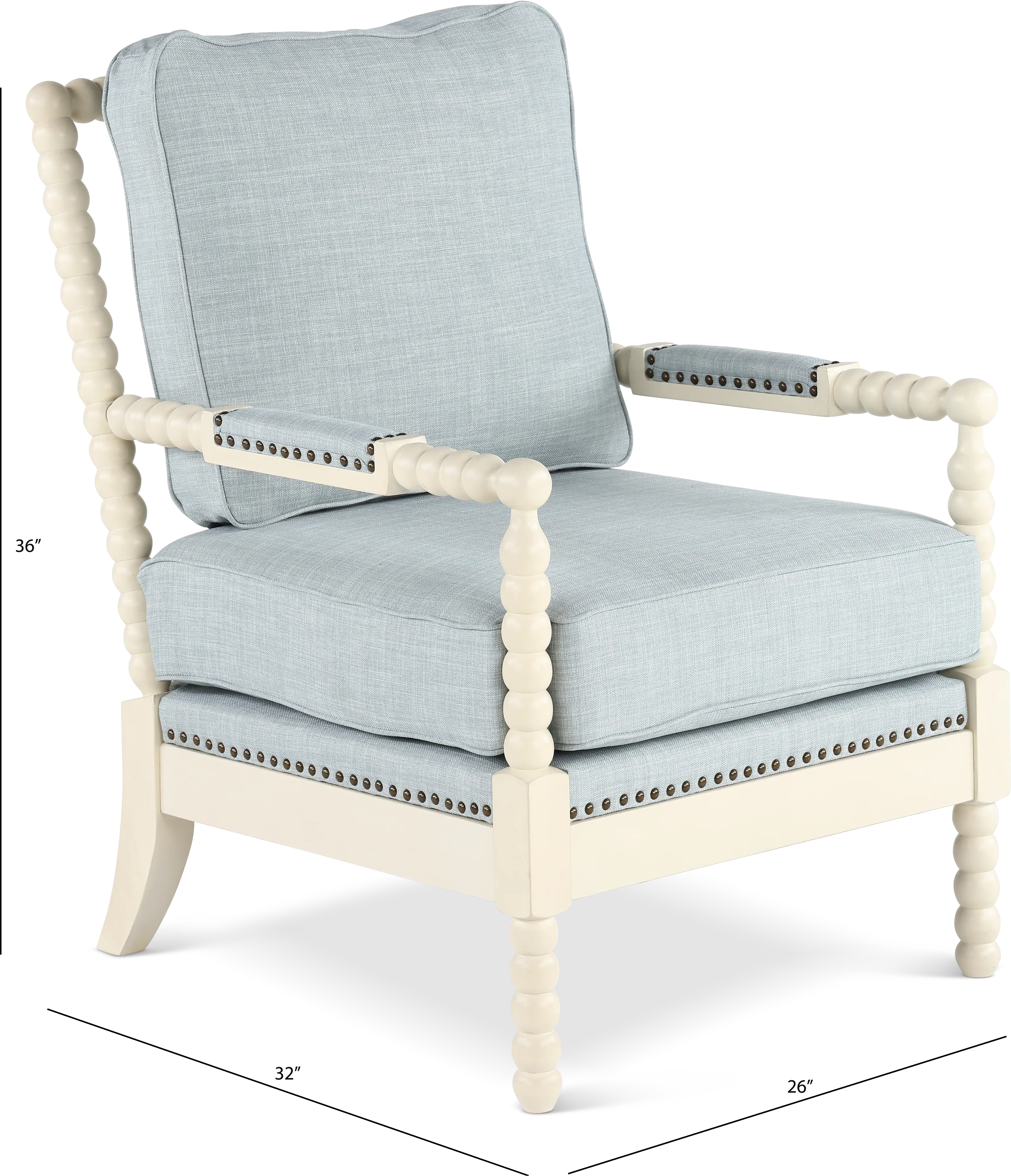 Donahue Light Blue Accent Chair-5