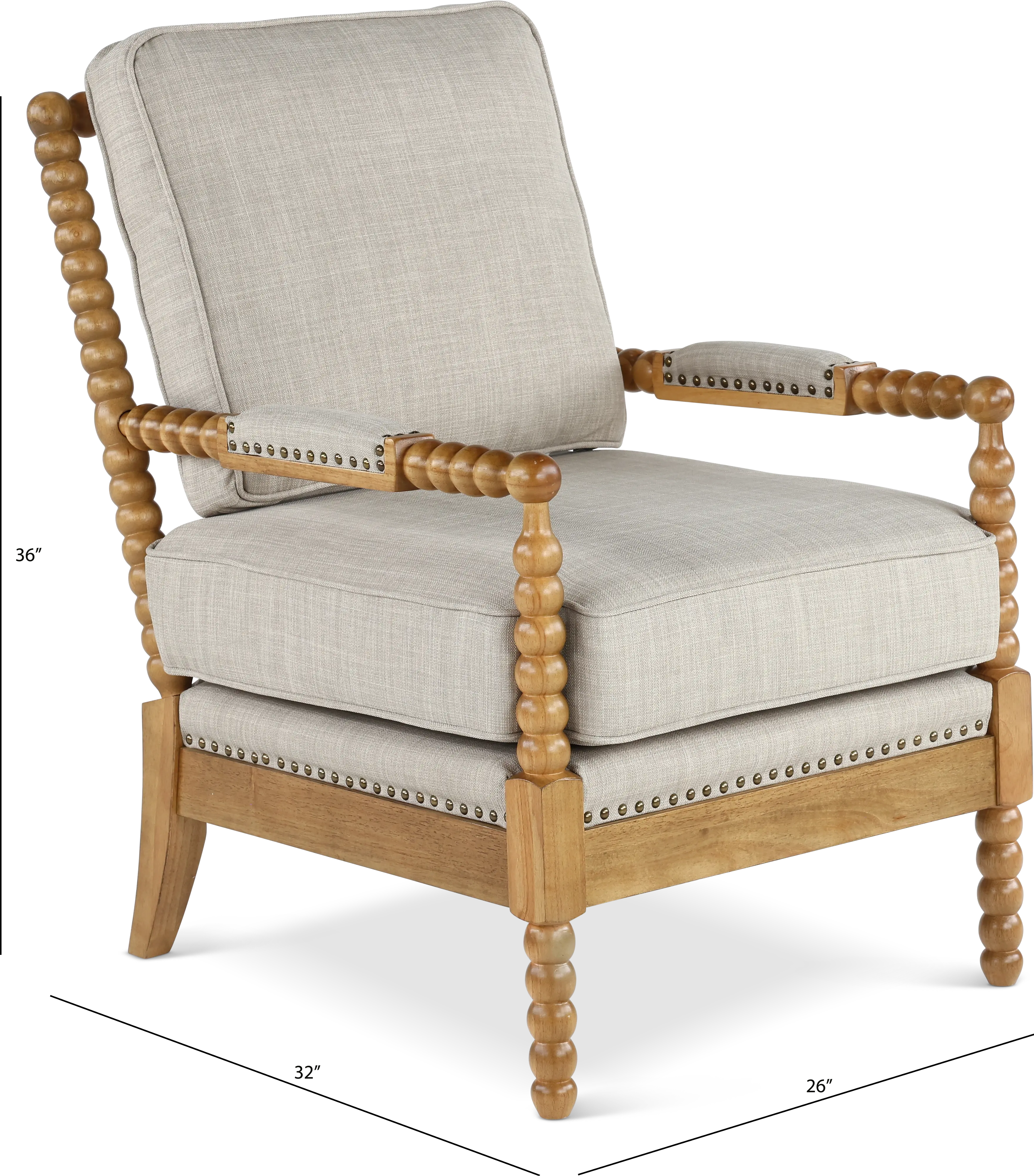 Donahue Light Gray Accent Chair-4