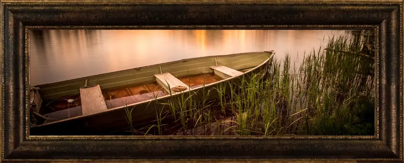 Canoe Lake Framed Canvas