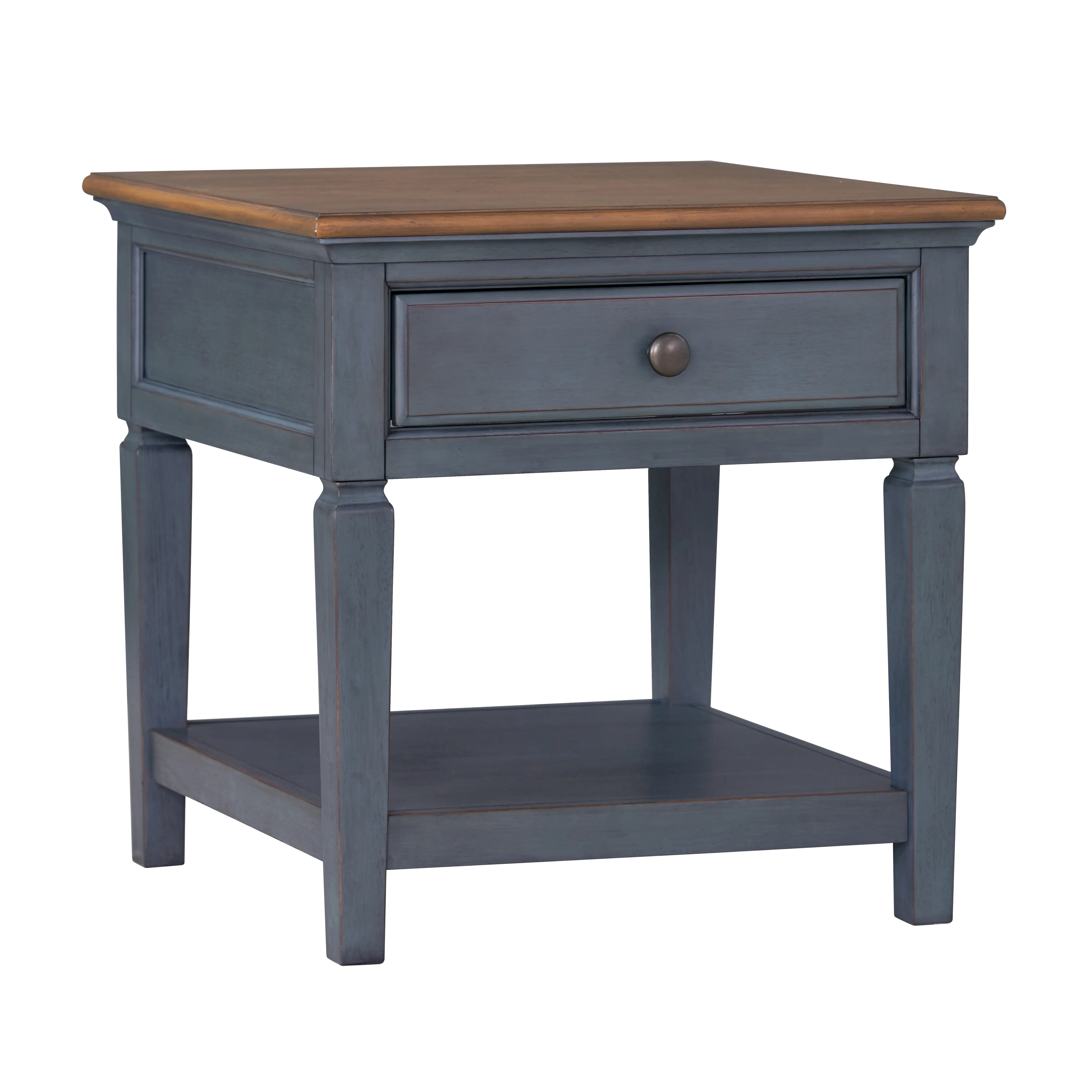 Americanas Blue End Table-1