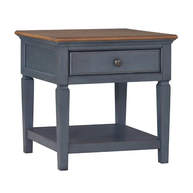 Americanas Blue End Table