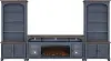 Americanas Blue Fireplace Entertainment Center