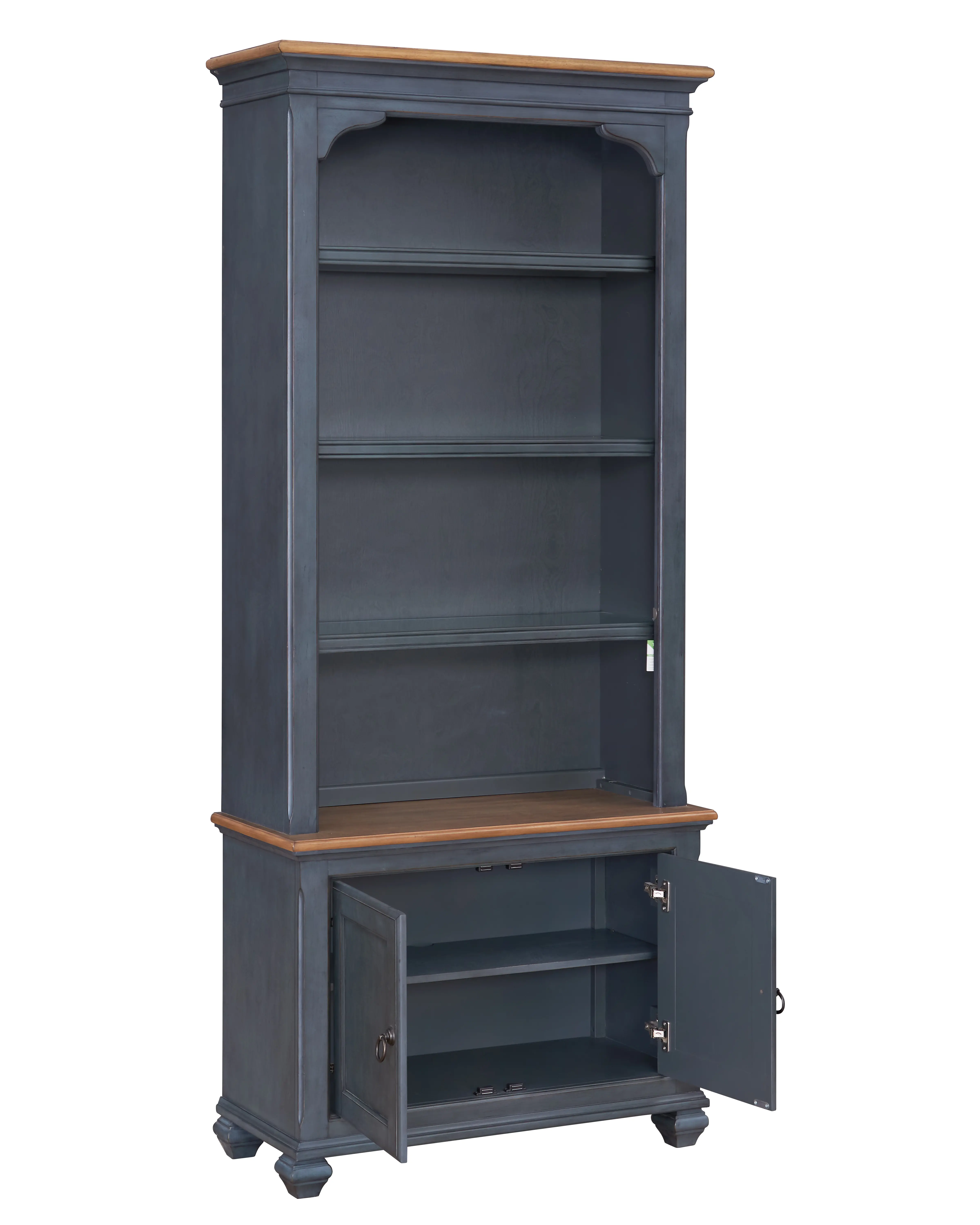 Americanas Blue Fireplace Entertainment Center-6