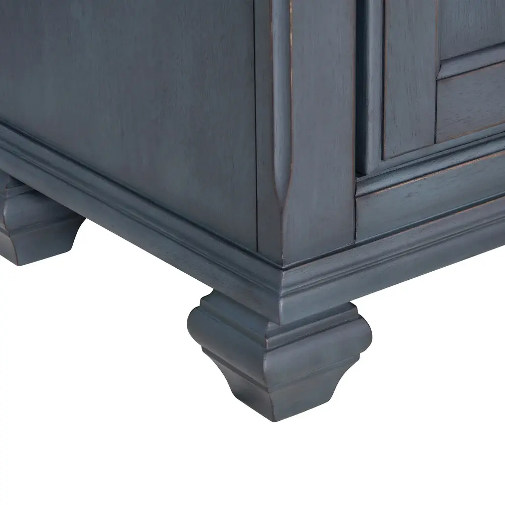 Americanas Blue Fireplace Entertainment Center-7