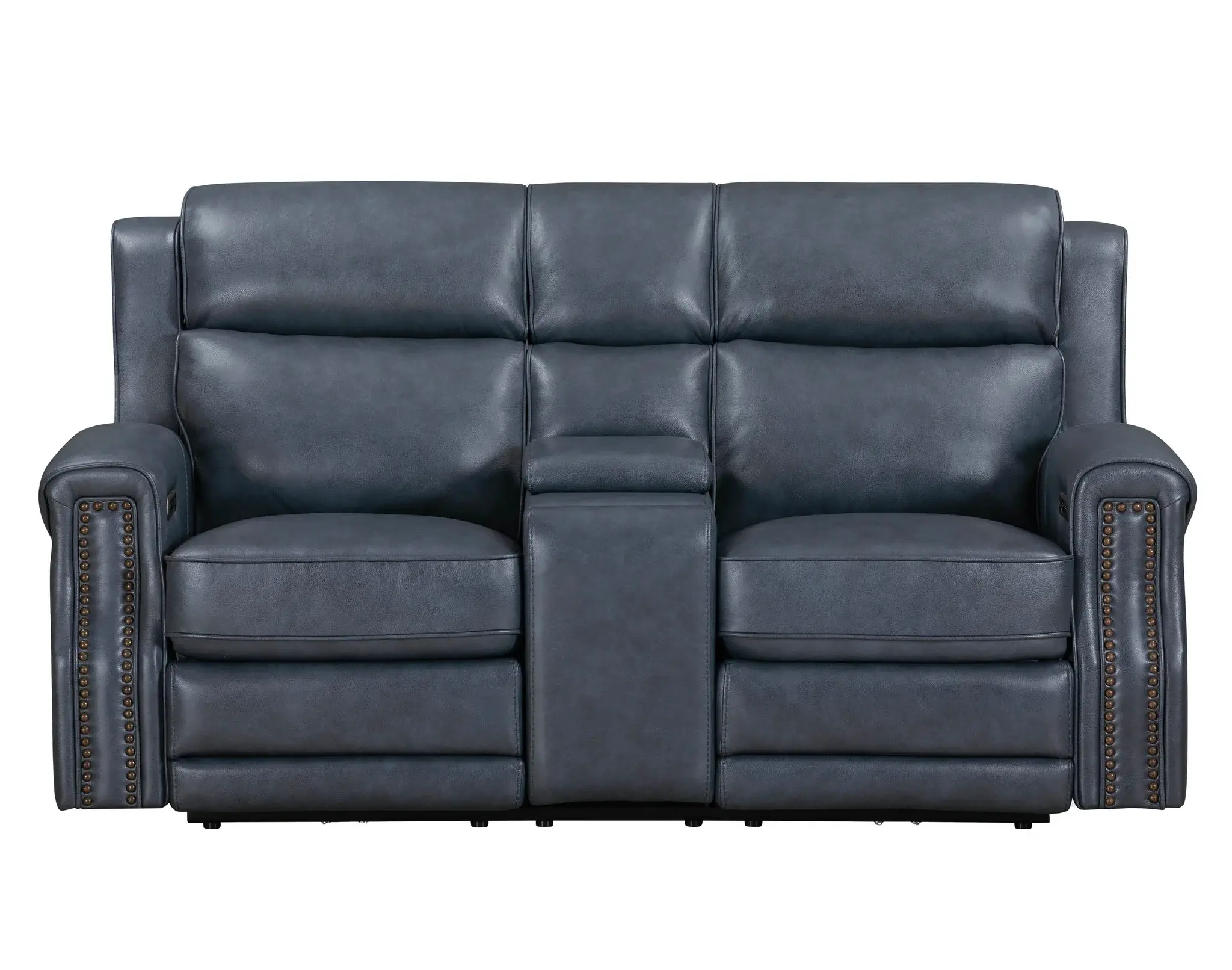 Hensley Marina Blue Power Reclining Loveseat with Console-1