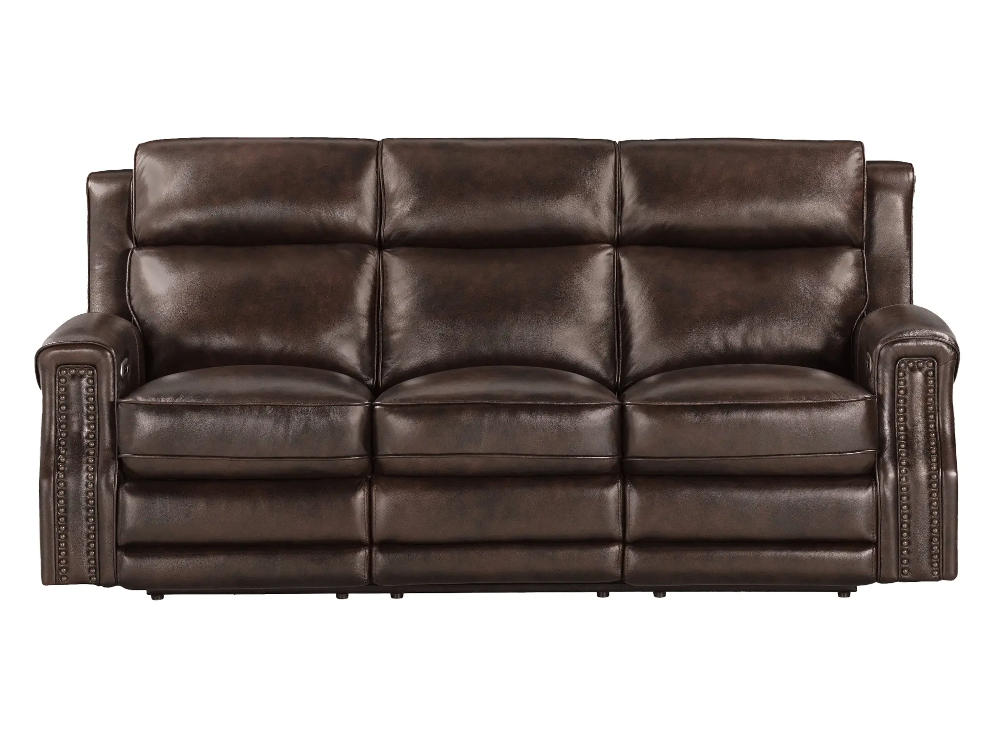 Hensley Espresso Leather Power Reclining Sofa-1