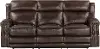 Hensley Espresso Leather Power Reclining Sofa