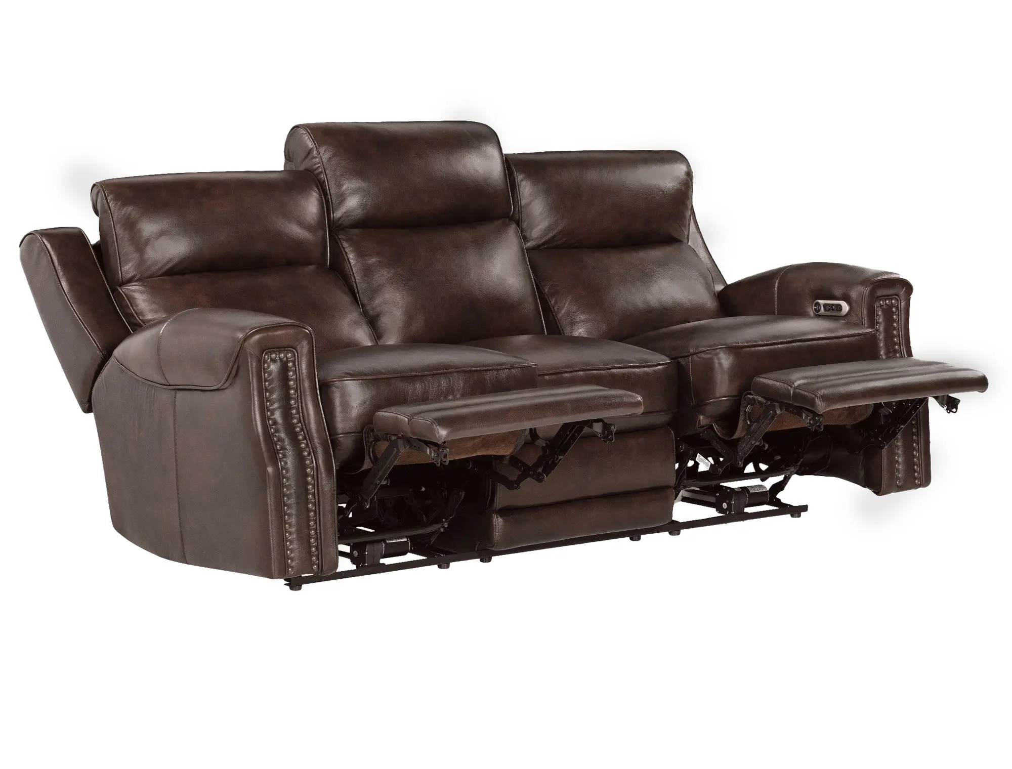 Hensley Espresso Leather Power Reclining Sofa-3
