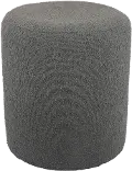 Gregg Gray Boucle Round Ottoman