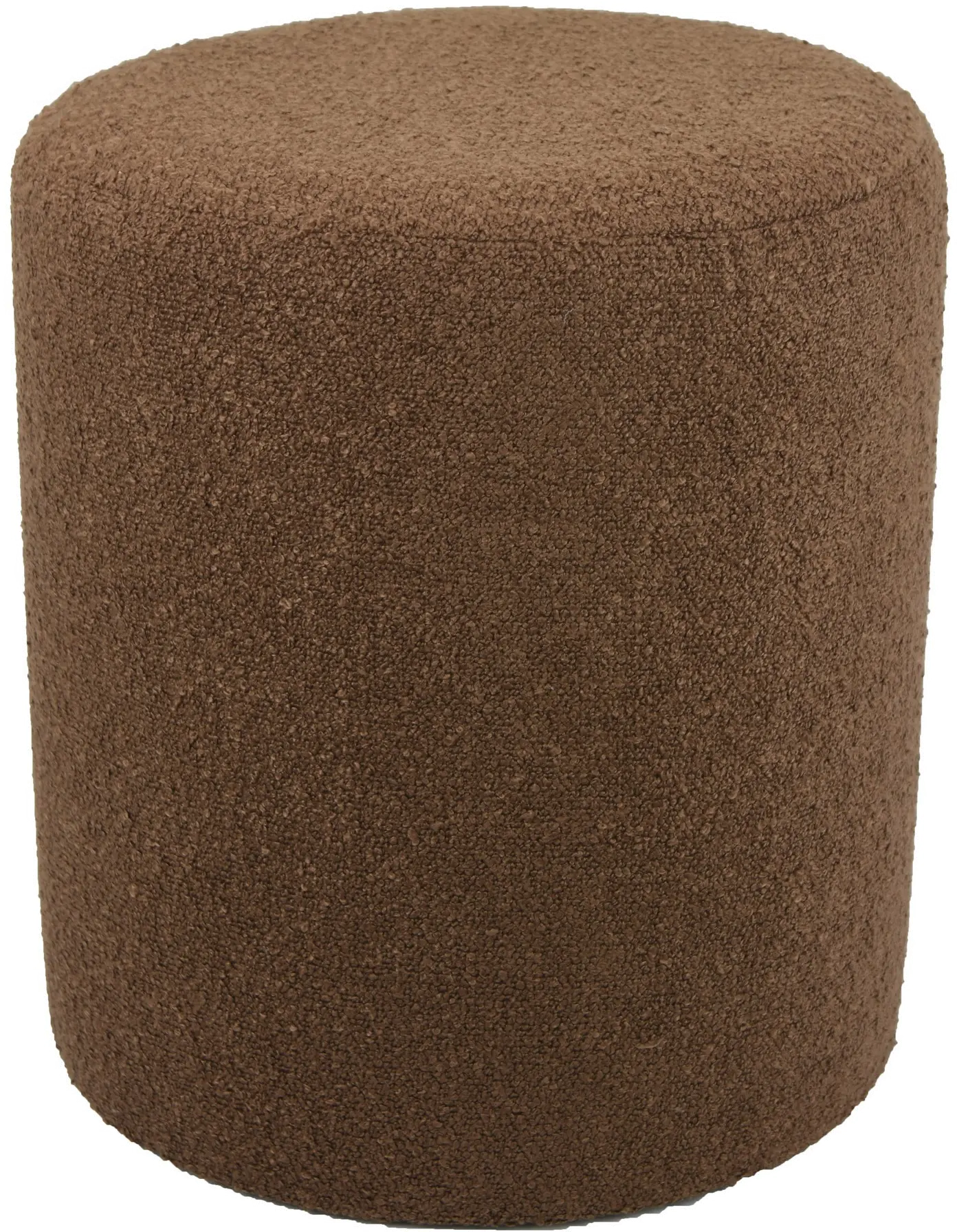 Gregg Brown Boucle Round Ottoman-1