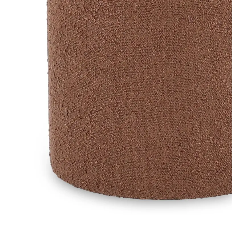 Gregg Brown Boucle Round Ottoman-4