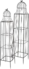 Metal Brown Trellis Set of 2