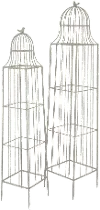 Metal White Trellis Set of 2