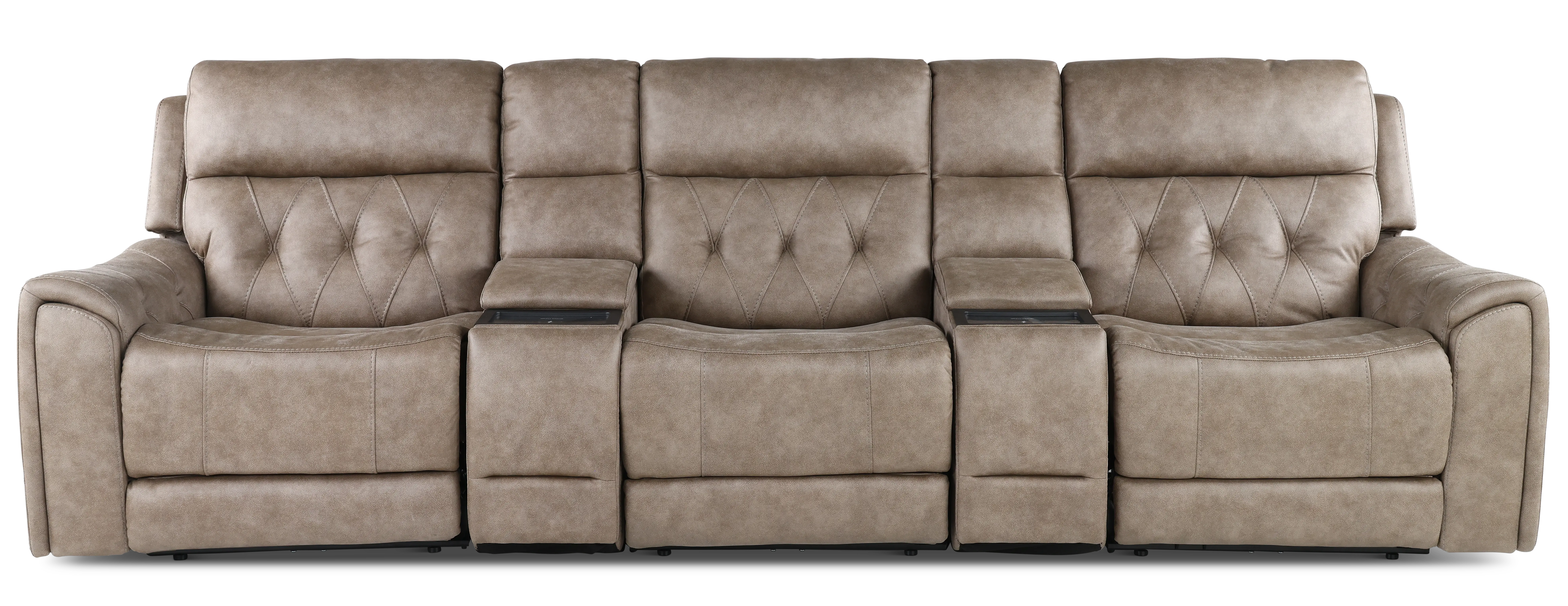 Anniston Fog Beige 5 Piece Home Theater Seating Set-1