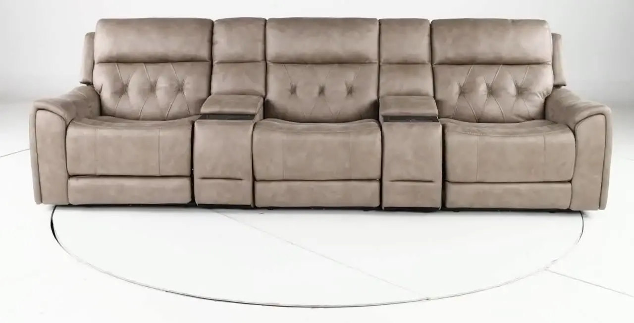 Anniston Fog Beige 5 Piece Home Theater Seating Set-5