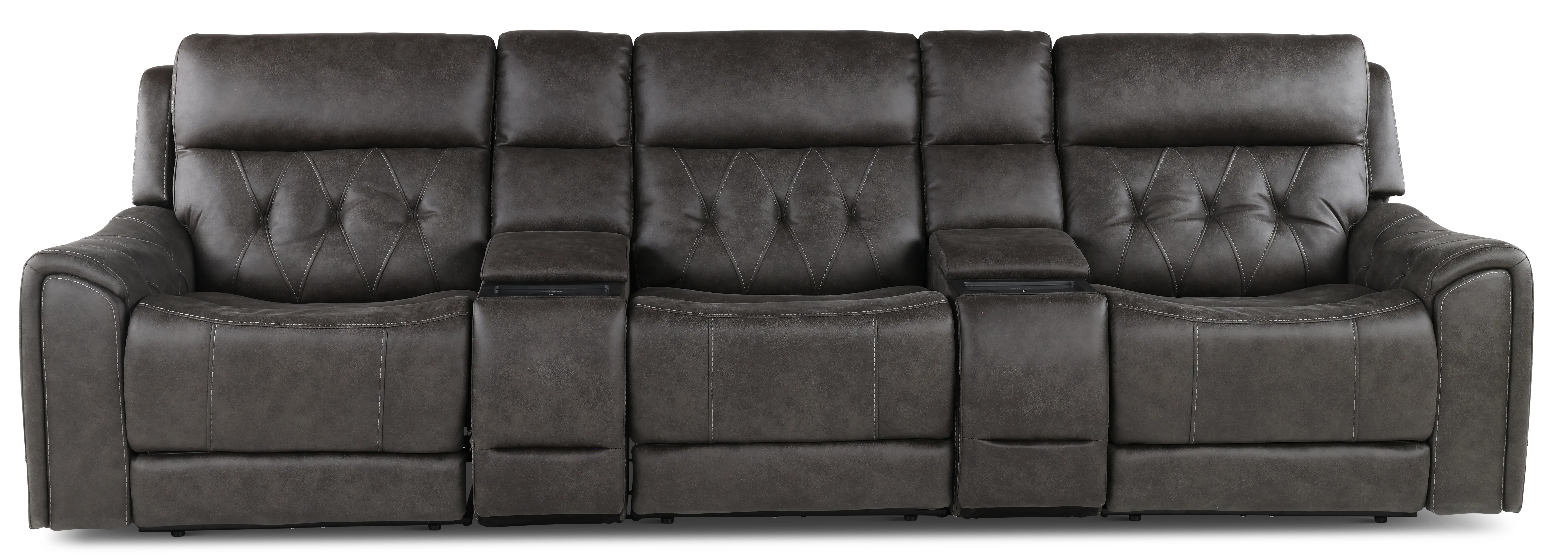 Anniston Steel Gray 5 Piece Home Theater Seating Set-1