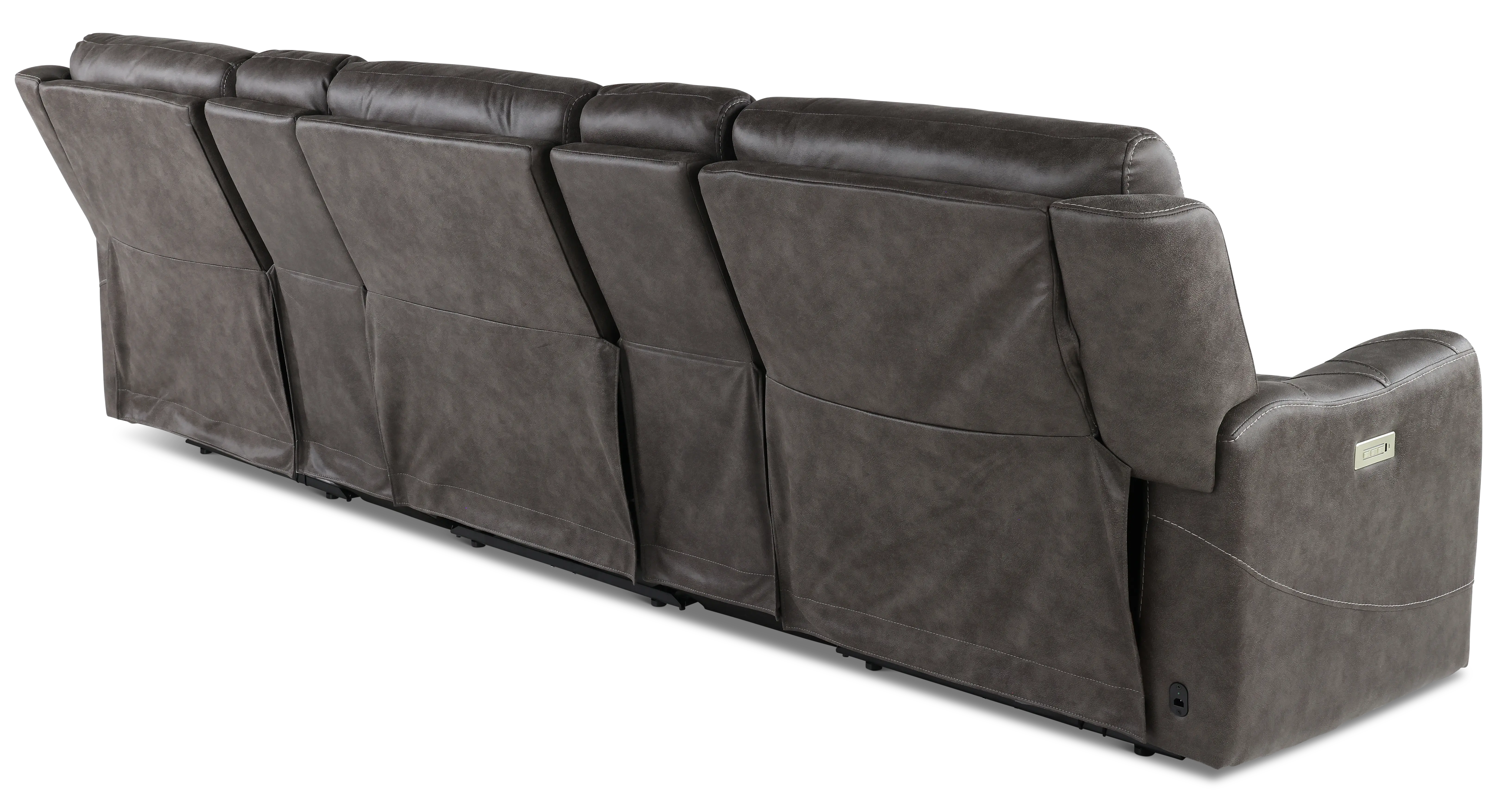 Anniston Steel Gray 5 Piece Home Theater Seating Set-6