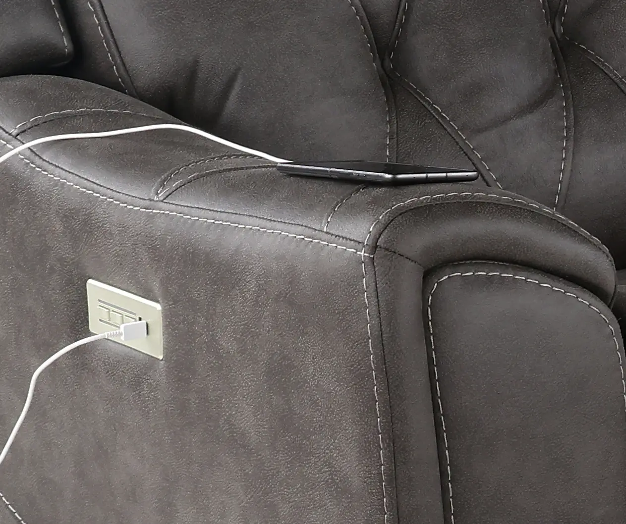 Anniston Steel Gray 5 Piece Home Theater Seating Set-7