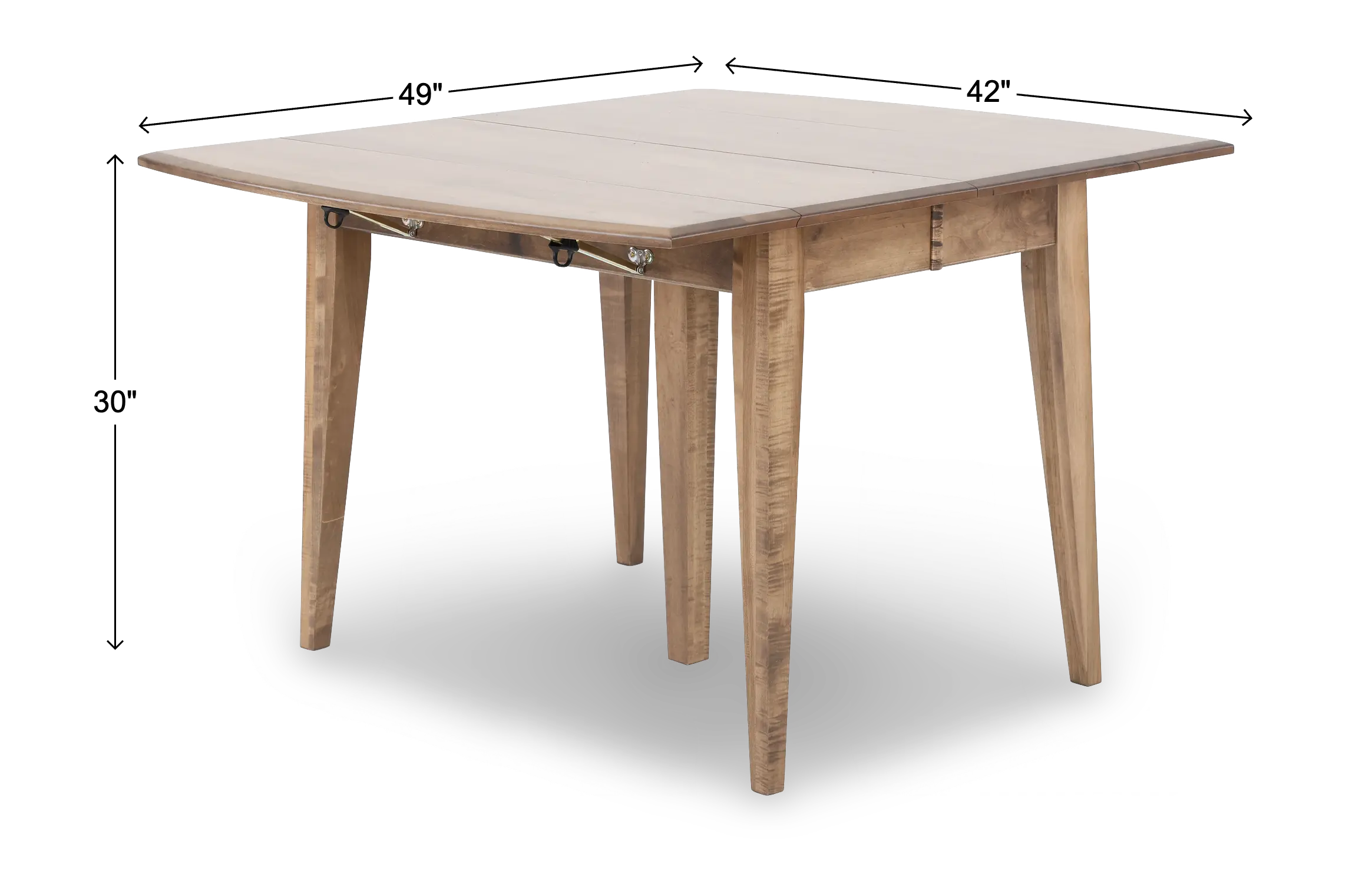 Elaine Natural Maple Dining Table with 2 Leaves-3