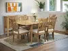 Elaine 5 Piece Natural Dining Set with 5 Leaves and Mason Chairs
