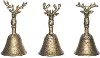 Cast Iron Brass Reindeer Bell