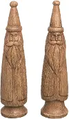 Assorted Wood Look Slim Santa