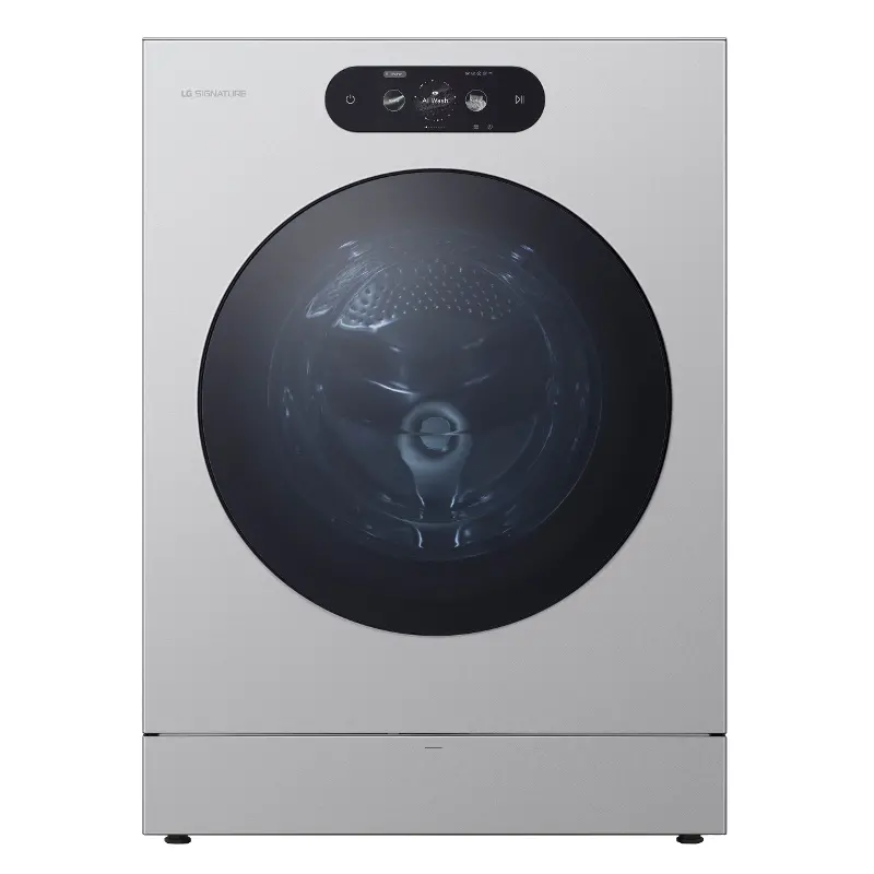 LG Signature 5.8 Cu Ft Smart AI Front Load Washer - Platinum Steel
