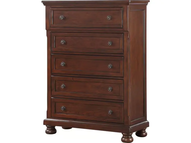 Stella Rich Cherry 5-Drawer Chest-1
