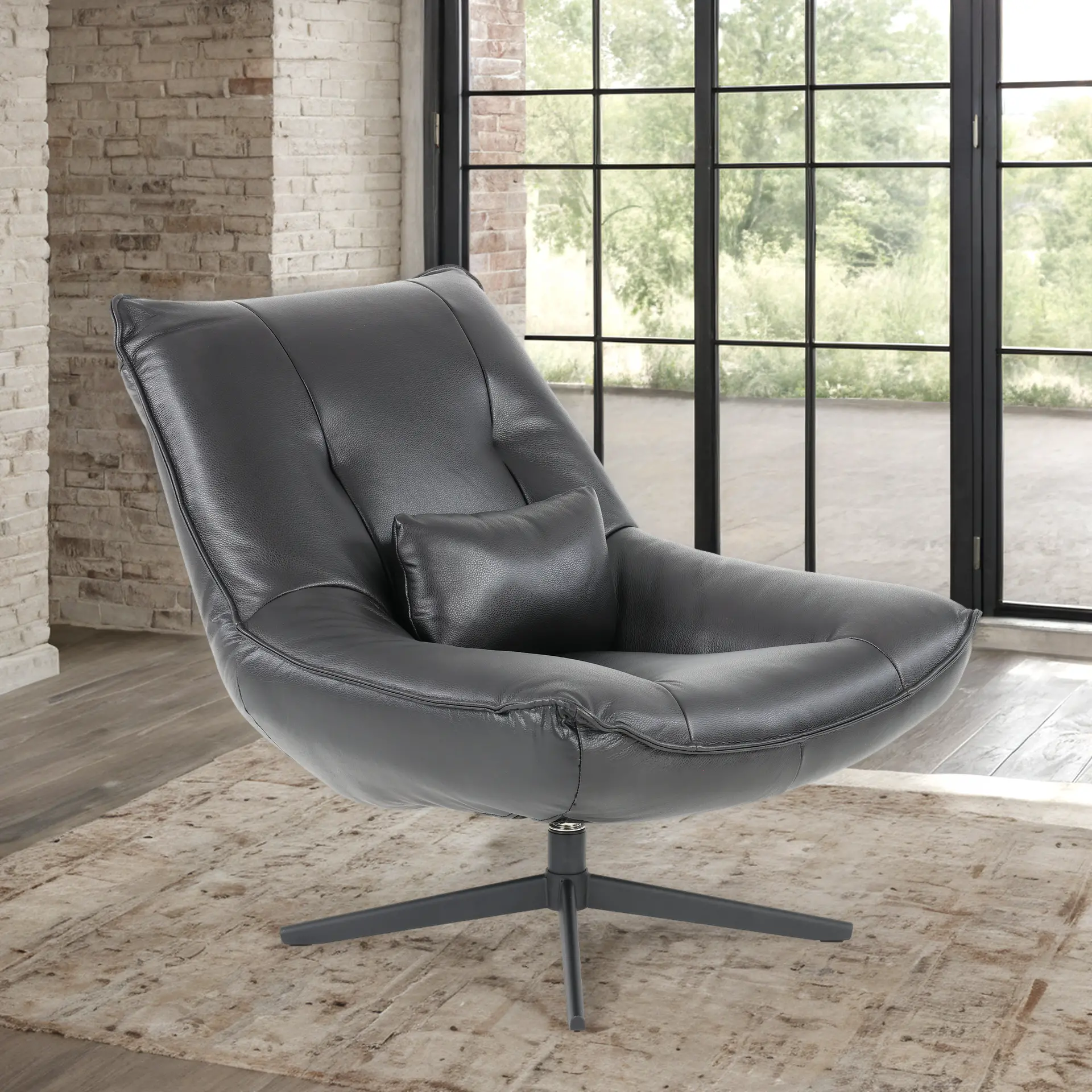 Softee Blackberry Swivel Chair-2