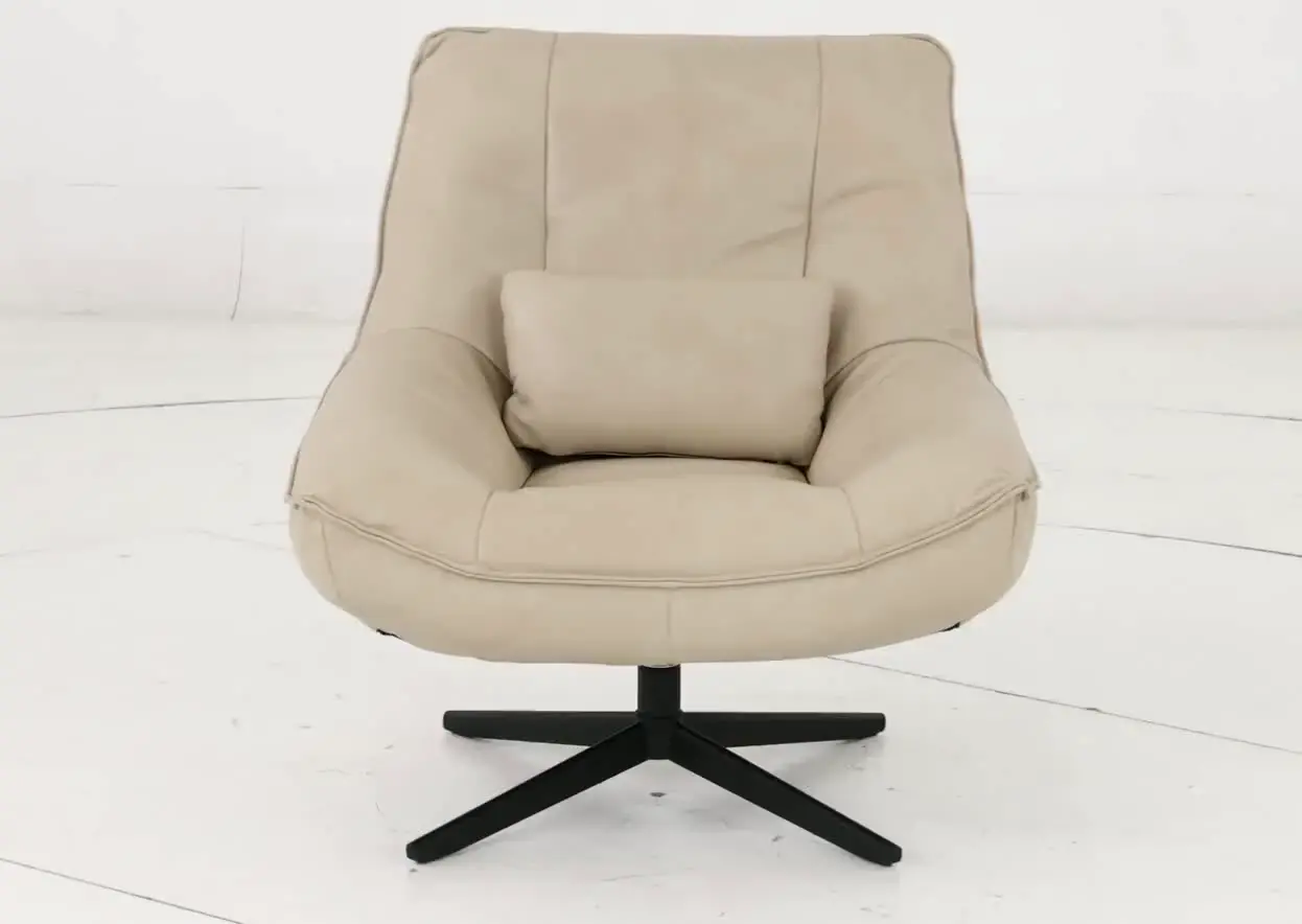 Softee Ivory Swivel Chair-9