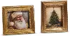 Assorted 6  Gilded Christmas Framed Art