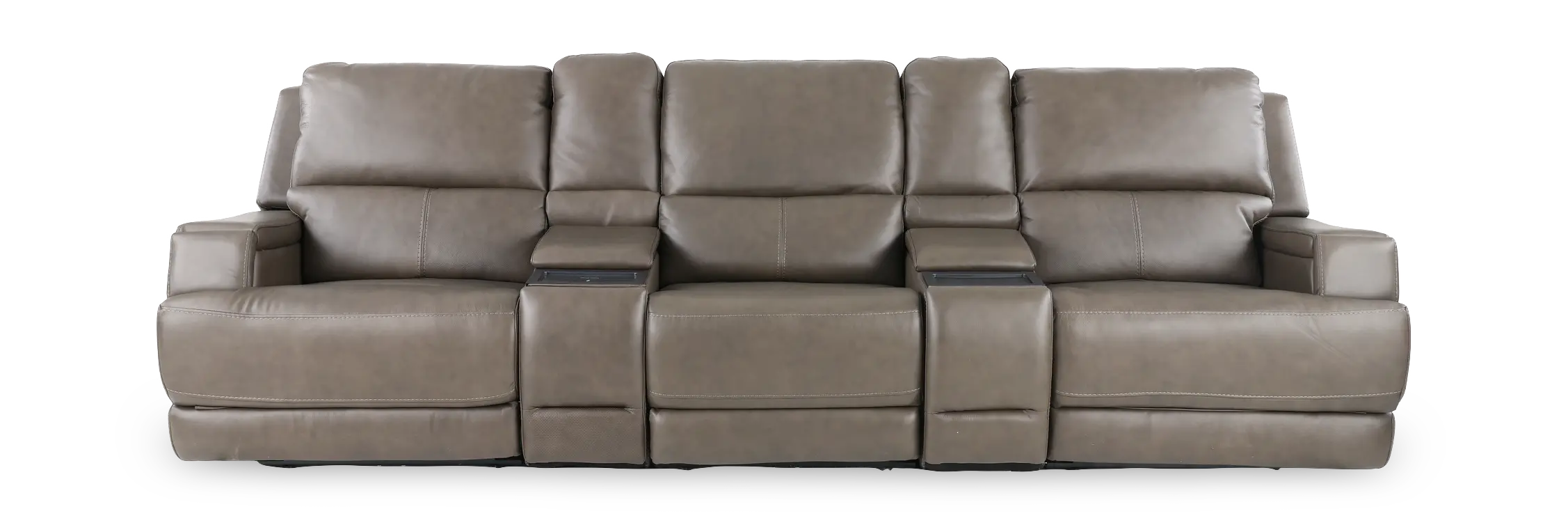 Rushton Lontra Leather 5 Piece Power Reclining Home Theater Set-1